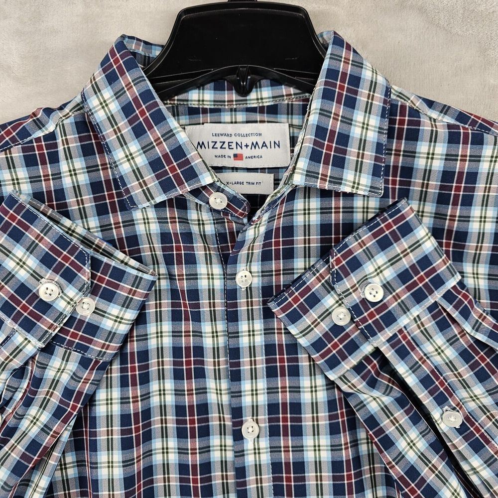 Mizzen Main Leeward Performance Mens Dress Shirt Long Sleeve Button Down Size Xl